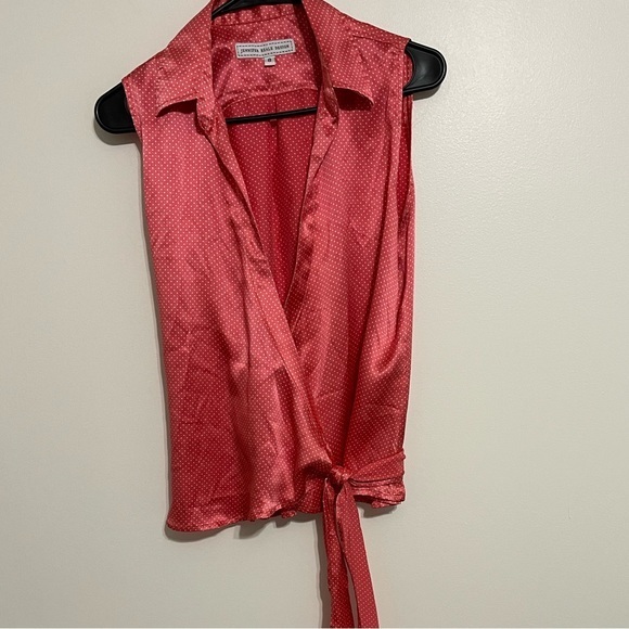 100% Silk Wrap Blouse | Polka Dot |‎ Size 8 - Picture 5 of 5